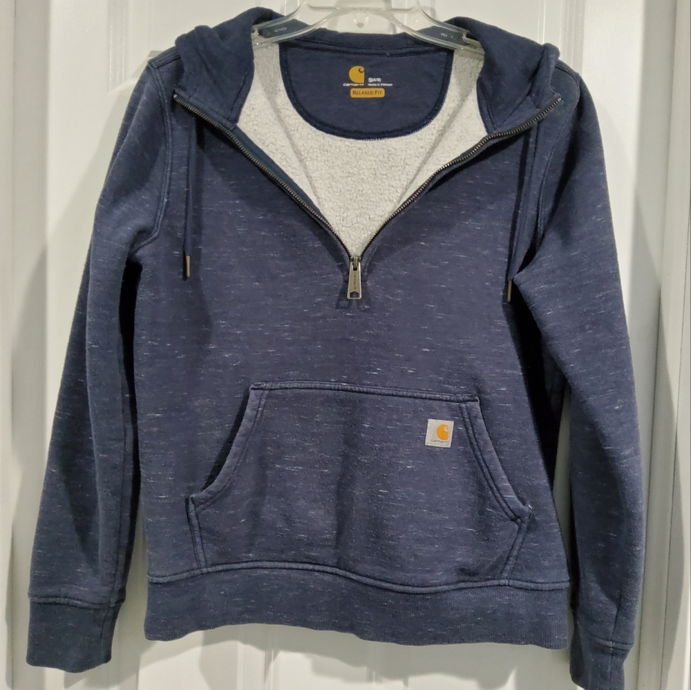 Carhartt Womens  Dark Blue Zip-Up Hoodie